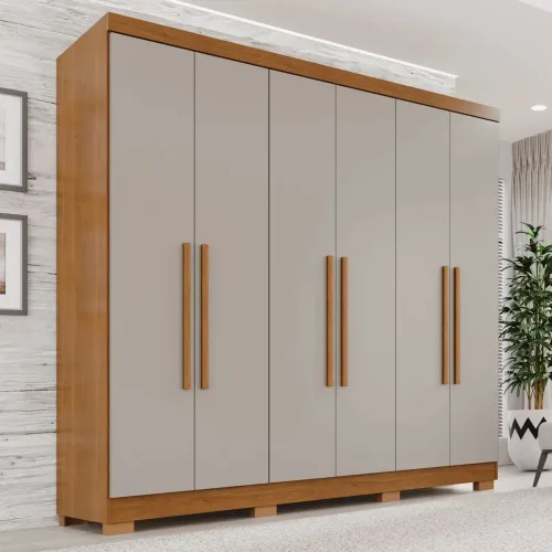 Guarda-roupa Casal 6 Portas 2 Gavetas França