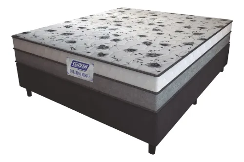 Cama box casal colchão espuma d33 fort 138x188x59cm suporta até 150kg