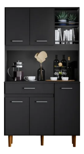 Armário De Cozinha Compacto Em Mdp Com 5 Portas Love