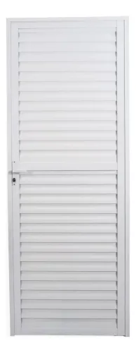 Porta de Alumínio Laminada 210x60cm Soft Plus Mgm Abertura Esquerda Branco